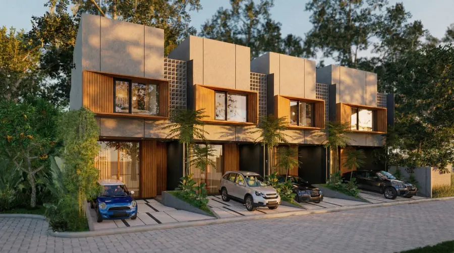 Ilustrasi fasad townhouse Well Tree Residence di Sukmajaya, Depok